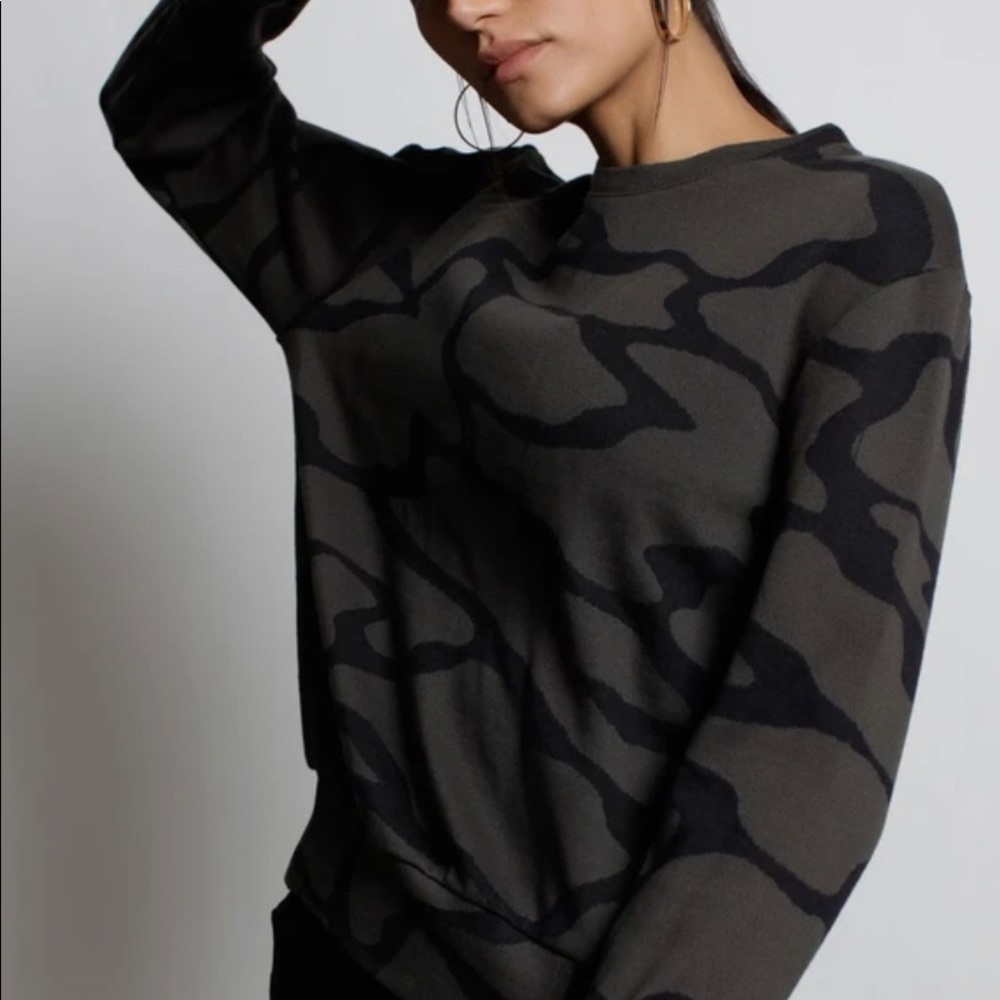 Twenty Montreal camo zebra knit pullover